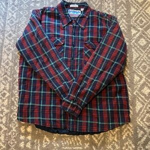 Himalayas brand Blue and Red Plaid flannel Men's Shirt/jacket size 2X (SKU 131)